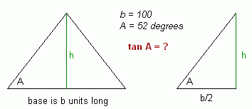 solve for height of isosceles triangle