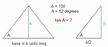 The height of an isosceles triangle