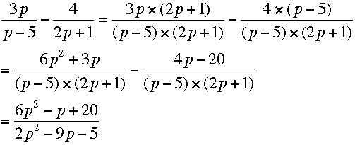 algebraic fractions