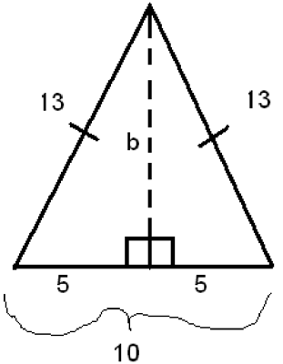 height of isosceles right triangle