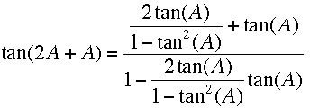 tan(2A + A) again
