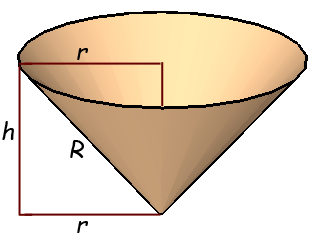 volume of a cone problem