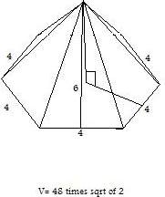 pentagonal pyramid volume calculator