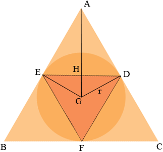 two triangles and a circle