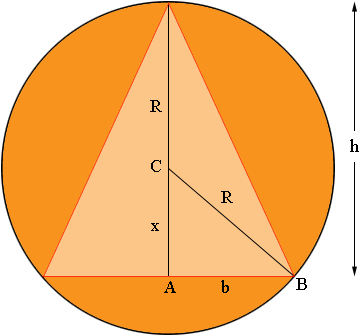 diameter of circle triangle isosceles