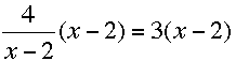 4/(x-2)=3