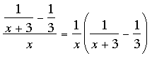 (1/(x+3)-1/3)/x