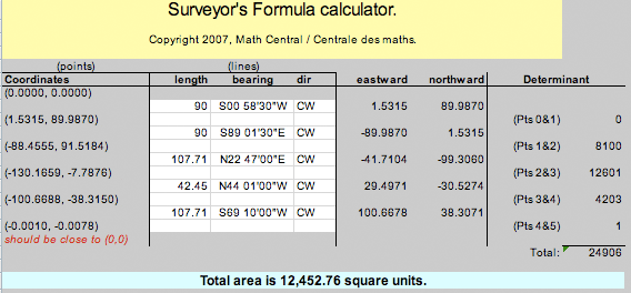 surveyor's formula