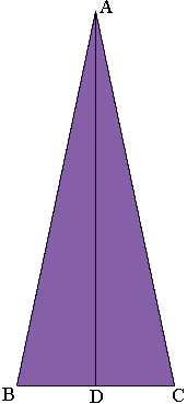 obtuse isosceles triangle line of symmetry