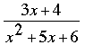 (3x+40/(x^2+5x+6)
