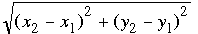 distance formula