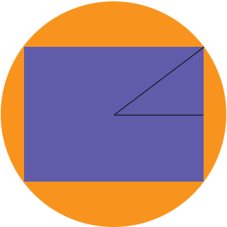rectangle in a circle