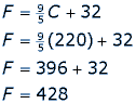 We use this formula to convert Celsius to Fahrenheit: