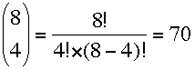 8 choose 4
