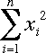 sum of the squares of the xavalues