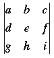 3 by 3 determinant