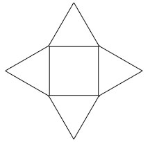 Image result for net of square pyramid